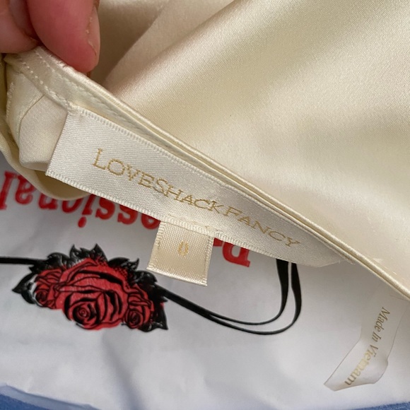 Teyana loveshackfancy white silk mini - Picture 6 of 8